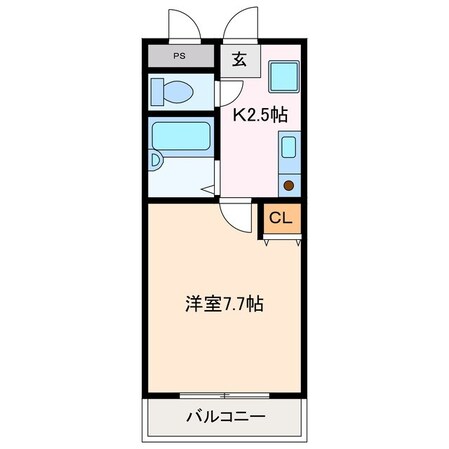 エスパシオ千代崎の物件間取画像